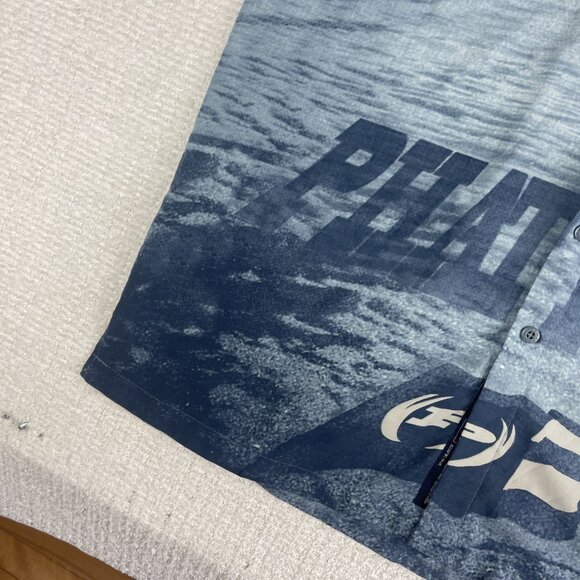 Vintage Phat Farm AOP Sea Coast Line Button Shirt Mens 2XL Streetwear Blue Y2K - Picture 4 of 16